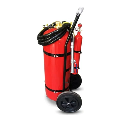 Trolleybrandblusser met externe CO2